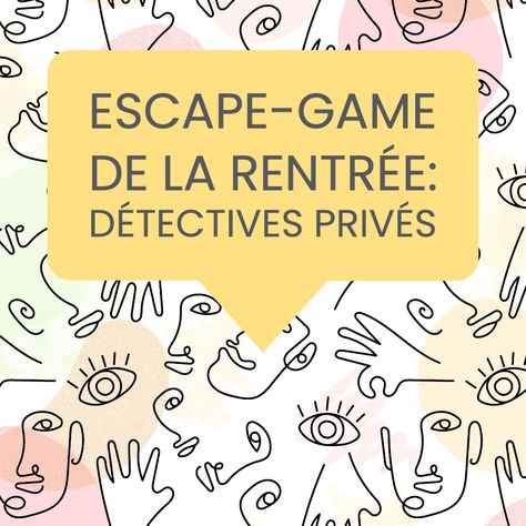 Je vous propose mon escape game de la rentrée sur le thème des détectives privés! Vous trouverez tous les documents téléchargeables gratuitement! Escape Game