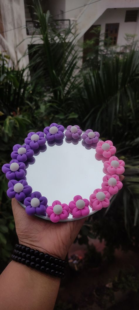 Aesthetic, cute & affordable pieces for your room decor✨ Clay Mirror, Foam Clay, Aesthetic Cute, Room Decor, Mirror, Art