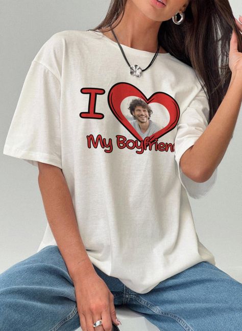 I Love My Boyfriend, Custom Photo Tshirt I Love My Boyfriend, Love My Boyfriend, San Jose Ca, My Boyfriend, Custom Photo, San Jose, Gender Neutral, I Love, Ships