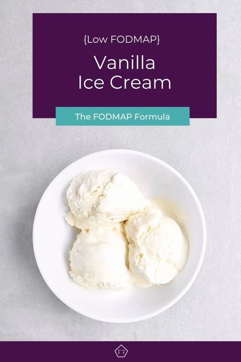 Looking for a small dessert idea? This easy low FODMAP vanilla ice cream is the perfect size for two! FODMAP Recipes | FODMAP Diet | FODMAP Diet Recipes | Low FODMAP Desserts Easy | Low FODMAP Dessert Recipes | Desserts for Kids | Low FODMAP Ice Cream | Low FODMAP Vanilla Ice Cream | Easy Vanilla Ice Cream | No Machine Ice Cream #lowfodmap #icecream #vanilla #dessert www.fodmapformula.com Low Fodmap Dessert, Low Fodmap Desserts, Easy Vanilla Ice Cream, Ice Cream No Machine, Recipes Low Fodmap, Low Fodmap Appetizers, Fodmap Desserts, Easy Low Fodmap, Vanilla Dessert