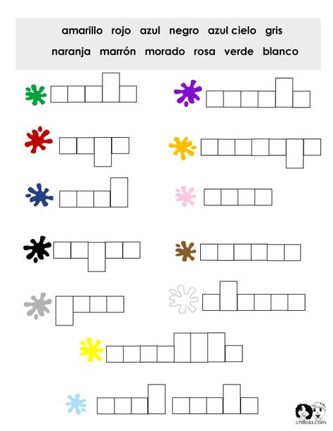 Colors Spanish Worksheets Learning French For Kids, Spanish Colors, Spanish Worksheets, French Worksheets, French Teaching Resources, French Activities, French For Beginners, Elementary Spanish, French Classroom