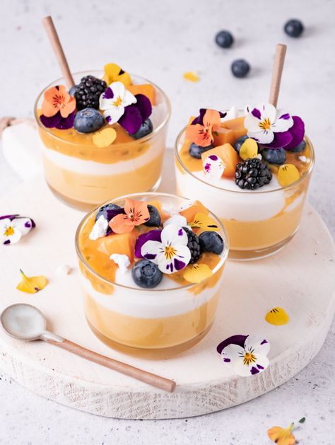 Fruit Coulis, Coulis Recipe, Coconut Panna Cotta, Vanilla Panna Cotta, Panna Cotta Recipe, Sunny Vibes, Mango Puree, Gluten Free Sugar Free, Köstliche Desserts