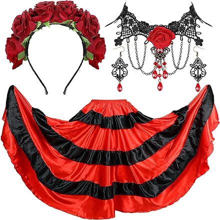 Amazon.com Shopping Cart Mexican Flower Crown, Mexican Skirts, Flamenco Costume, Flamenco Skirt, Gothic Pendant, Flamenco Dress, Costume For Women, Pendant Choker Necklace, Flower Crown Headband