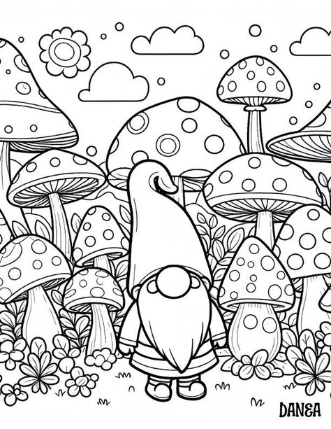 Gnome In Mushroom Land Printable Coloring Page $.99 Purchase once, print as many times as you would like. Not for resale, please do not print and sell. Download will be sent to you via email at the end of your purchase. (PDF and SVN) Happy Coloring! Love from Danea Art Mushroom Colouring Pages, Mushroom Land, Mushroom Coloring Pages, Mindful Breathing, Adult Coloring Books Printables, Kid Coloring Page, Coloring Page Printable, Bear Coloring Pages, Drawing Wallpaper