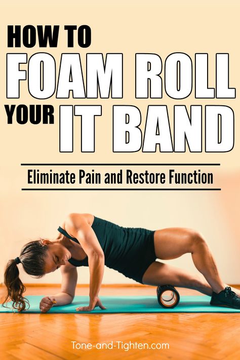 Itbs Exercises, Foam Roller Stretches, Tight It Band, Roller Exercises, Iliotibial Band, Hip Stretch, Tomato Face, Inner Knee Pain, Foam Roll