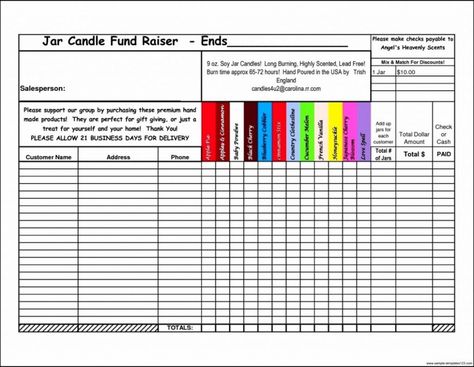 Free  Fundraiser Order Form  Template Business Pdf Reception Order Of Events, Order Form Template, Online Organization, Custom Candle, Order Of The Day, Form Template, Wedding Order, Order Of Service, School Fundraisers