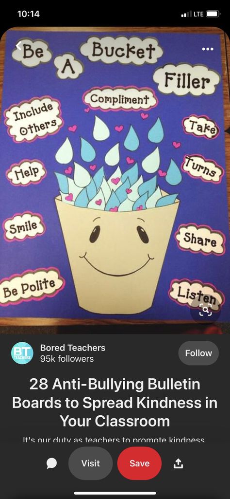 Bulletin Board Ideas For Work Offices, Bucket Filler Bulletin Board, School Counselor Bulletin Boards, Counselor Bulletin Boards, School Year Themes, Display Boards For School, Creative Bulletin Boards, Bucket Filler, Bored Teachers