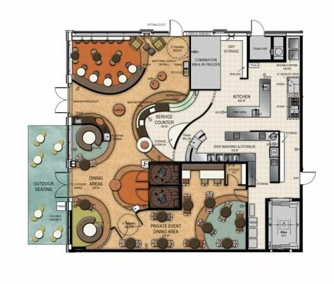 Starbucks Floor Plan Layout, Restaurant Plans Layout, Bistro Layout Plan, Restraunt Floor Plan, Restaurant Design Plan Layout, Buffet Restaurant Layout, Restaurant Interior Layout, Restaurant Plan Layout With Dimensions, Two Floor Restaurant