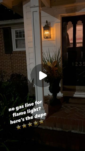 pam sather on Instagram: "An inviting entry. Want the look of gas flame in your lanterns this season? Here’s the dupe.. #eurilighting #pamsatherstudio #autumnvibes #invitingentryway" Outdoor Lighting Ideas House Entrance, Gas Lanterns Front Door Entrance, Gate Lights, Entrance Gate, Gas Lanterns, Front Door Entrance, Entrance Gates, Entrance Doors, Baking Tips