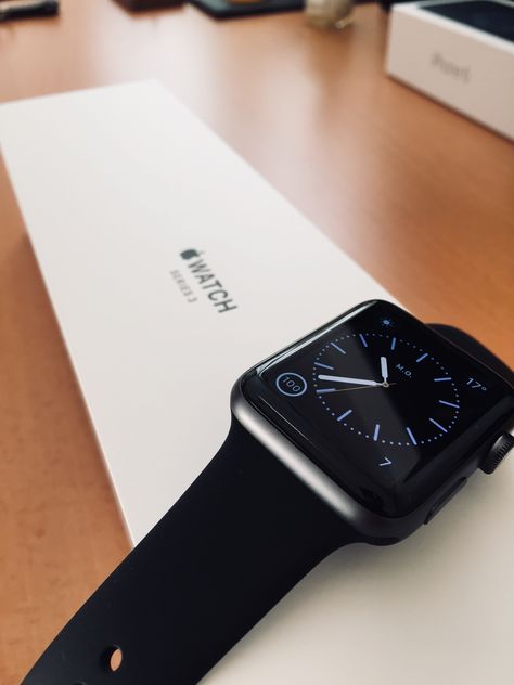 Apple Watch series 3 Apple Watch Series 8 Black, Apple Watch Black, Black Apple Watch, Xmas Wishlist, Tech Aesthetic, Wishlist 2024, Iwatch Apple, Black Apple, Apple Watch Series 3