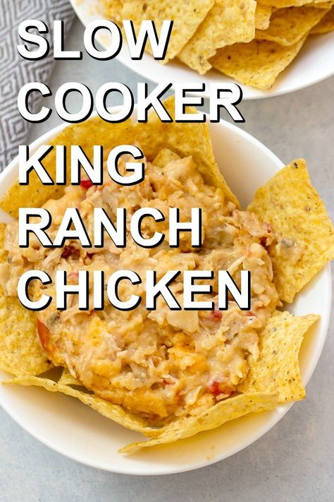 Six Sister Crock Pot, Crockpot King Ranch Chicken Soup, Slow Cooker King Ranch Chicken, Crockpot King Ranch Chicken Casserole, Crock Pot King Ranch Chicken, Six Sisters Crockpot Recipes, Ranch Chicken Recipe, Chicken Thights Recipes, King Ranch Chicken Casserole