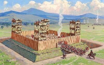 Roman palisade Imperiul Roman, Roman Fort, Roman Legion, Roman Era, Imperial Army, Rome Antique, Empire Romain, Ancient Warfare, Roman Soldiers