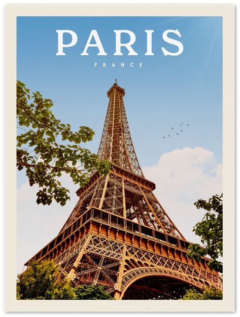 Capture the romance and grandeur of Paris with our vintage-style travel poster featuring the Eiffel Tower. This artwork showcases the iconic landmark against the Parisian skyline, symbolizing the city's timeless allure and architectural splendor. Printed on premium-quality paper sourced sustainably, this poster adds a touch of Parisian magic to any space. Let the beauty of the Eiffel Tower illuminate your walls and inspire your dreams of Paris. Paris Poster Vintage, Paris Travel Poster, Card Collage, Travel Gallery Wall, Home Posters, Pinterest Room, Paris Poster, France Vintage, Wall Art Travel