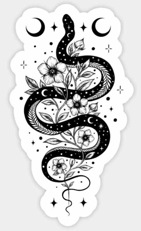 Tattoo Designs For Women Chest, Ladies Tattoo, Feminine Watercolor, Tier Tattoo, Wave Tattoo, Snake Tattoo Design, Muster Tattoos, Spine Tattoos For Women, Tattoo Women