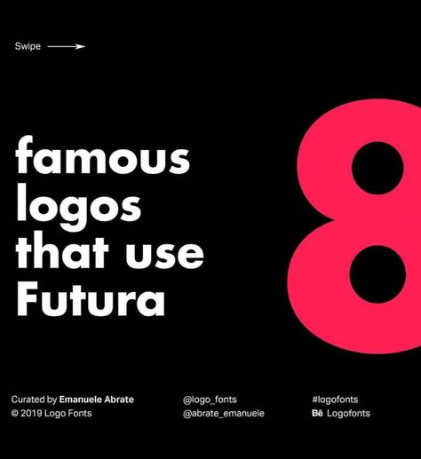 Throughout the years, “Futura” as a font has risen in popularity within the designer community. Designers love Futura and it is very common to see it being used in some very famous logos. In this post, we're having a look at 8 famous and renowned brand logos using Futura in their logos.  #typography #logo #logodesign #futura #fonts #fontinspiration #logoinspiration #designinspiration #designtips #learndesign #designers #logodesigner #branding #businessdesign Futura Logo Design, Simple Typography Logo, College Typography, Famous Brand Logos, Logo Design Inspiration Graphics, Minimalist Logo Branding, Logos Typography, Of Logo Design, Logo Desing