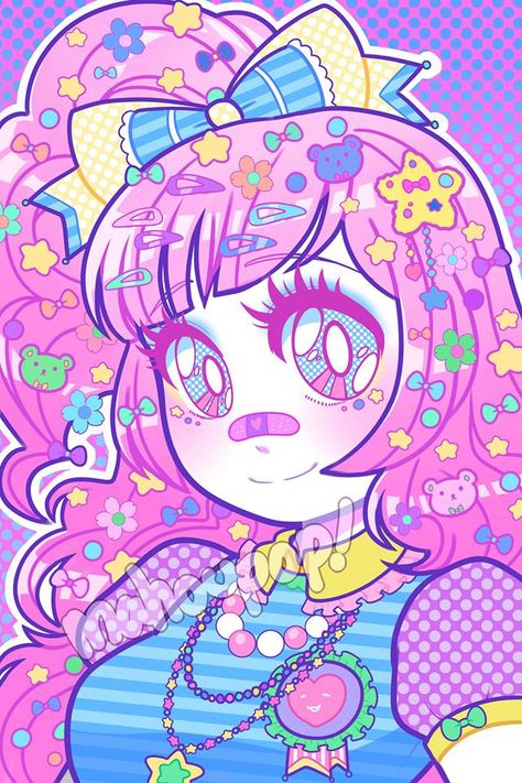 Decora Kei Art, Decora Girl, Decora Art, Muse Dash, Candy Gore, School Painting, I Need More, Pixel Art Design, Love To Meet