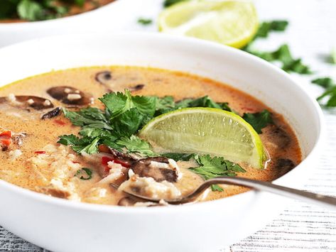 Wicked Thai Chicken Soup - Seasons and Suppers Browns Social House Thai Chicken Soup, Spicy Thai Chicken Soup, Chicken Soup Seasoning, Thai Chicken Curry Soup, Chicken Soup With Rice, Curry Broth, Spring Soup, Curry Soup Recipes, Yellow Split Pea Soup