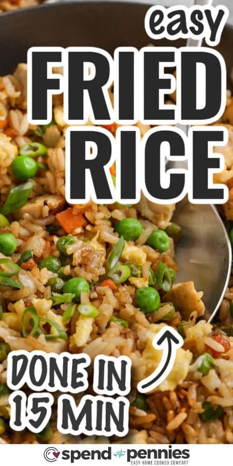 Pork Fried Rice Recipe, Chicken Fried Rice Recipe Easy, Easy Fried Rice, Fried Rice Recipe Easy, Rice Side Dish Recipes, Chicken Fried Rice Recipe, Pork Fried Rice, Making Fried Rice, Chinese Cooking Recipes