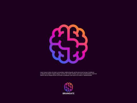 Modern Brain Logo Design Brain Logo Design, Brain Graphic, Brain Icon, Brain Logo, 타이포그래피 포스터 디자인, Business Colors, Business Letter, Branding Business, Modern Logo Design