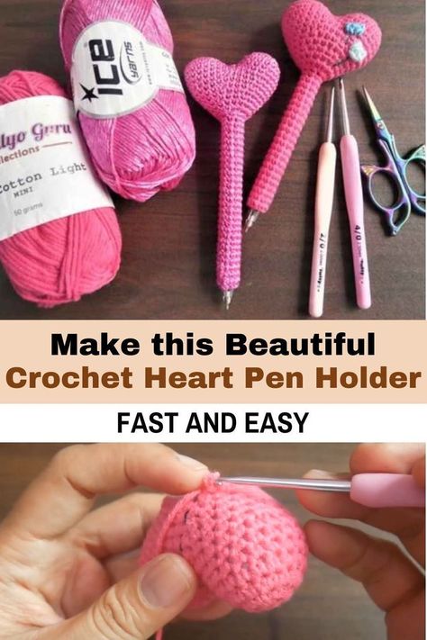 10 Creative Crochet Pencil Topper Patterns for Beginners DIY Crochet Pencil Toppers Step-by-Step Pen Holder Crochet Free Pattern, Things To Crochet For School, Easy Small Things To Crochet, Crochet Pens, Crochet Pencil Toppers, Crochet Pen Holder, Kindness Crochet, Crochet Pencil, Patterns For Fashion