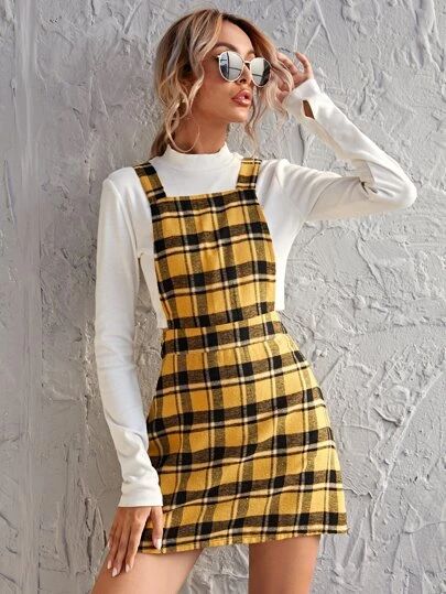 Dresses | Casual, Party Dresses & More | ROMWE USA Fall Dress Trends, Preppy Dresses, Yellow Outfit, Belted Shirt Dress, Pinafore Dress, Romper Dress, Preppy Outfits, Trending Dresses, Preppy Style