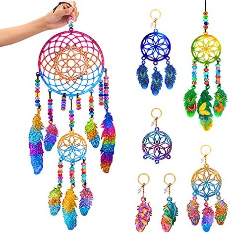 Palksky Large Dream Catcher Resin Molds Silicone, Large Silicone Mold for Epoxy Resin Casting, DIY Dreamcatcher, Home Decoration