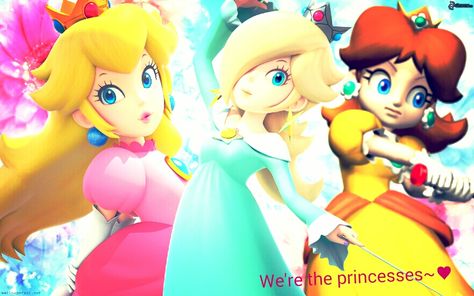 Daisy And Peach, Peach Daisy And Rosalina, Peach Daisy Rosalina, Daisy And Rosalina, Daisy Mario, Daisy Princess, Peach And Daisy, Princess Rosalina, Nintendo Princess