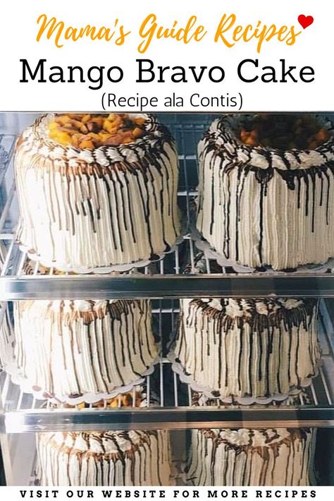 Mango Cake Recipe Filipino, Sans Rival Cake Recipe, Mango Bravo Cake, Mango Bravo, Pancit Molo, Tower Cake, Pinoy Recipes, Mango Cake, Boiled Chicken