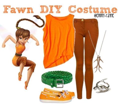 Disney Fairies Costumes, Diy Tinkerbell Costume, Easy Disney Costumes, Fawn Costume, Fairy Costume For Girl, Pixie Costume, Fairy Costume Diy, Costume Disney, Fairy Cosplay