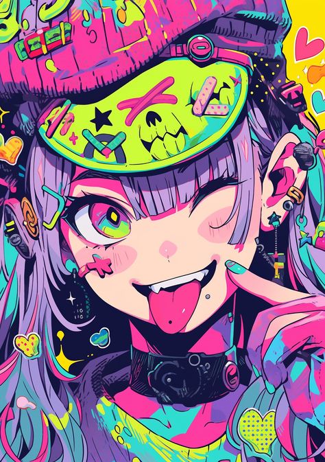 Digital Paintings, 캐릭터 드로잉, Arte Inspo, Digital Tools, Dessin Adorable, Neon Art, Digital Art Anime, Cartoon Character Design, Digital Technology