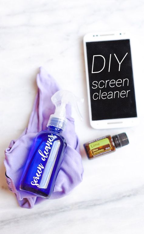 Our electronic screens are dirtier than we think. Use this DIY Screen Cleaner to clean the surfaces and kill the germs. Plus, it smells amazing! Tv Cleaner, House Cleaning Recipes, Tv Screen Cleaner, Cleaning Naturally, Diy Screen, The Germs, Homemade Cleaning Supplies, Diy Cleaning Products Recipes, Cleaning Stuff