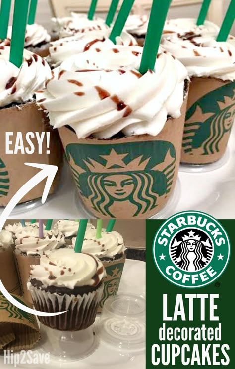 Starbucks Lattes, Starbucks Cupcakes, Starbucks Birthday Party, Starbucks Party, Starbucks Cake, Starbucks Latte, Starbucks Birthday, Starbucks Card, Coffee Party