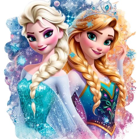 Frozen Art, Frozen Pictures, Animation Disney, Disney Frozen Elsa Art, Elsa And Anna, Birthday Cake Topper Printable, Frozen Disney Movie, Frozen Elsa And Anna, Princess Pictures