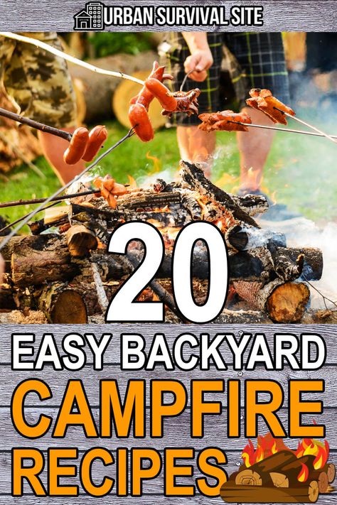 Campfire Potatoes, Campfire Pizza, Backyard Campfire, How To Cook Hamburgers, Campfire Recipes, Campfire Desserts, Cooking Over Fire, Fire Pit Cooking, Easy Backyard