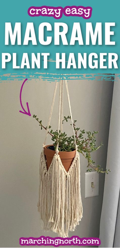 You gotta see the tutorial for this simple yet elegant boho style fringy macrame plant hanger! It only uses three very basic knots and I'll show you exactly how to do them step by step in this written and video tutorial. This beautiful DIY project is perfect for beginners or anyone who wants a gorgeous fringy plant hanger in an hour or less! The pattern is for a mini plant hanger, but you can easily convert it into a longer version. #macrame #fiberart #planthanger #diyhomedecor #diydecor Basic Knots, Rope Plant, Rope Plant Hanger, Easy Macrame, Macrame Plant Hanger Tutorial, Macrame Plant Hanger Patterns, Makramee Diy, Mini Plant, Macrame Knots Pattern