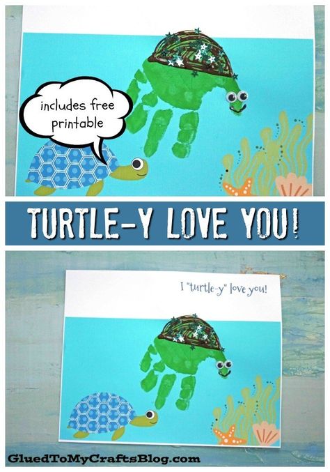 Mother's Day Turtle-Y Love You – Handprint Turtle Keepsake - Handmade Gift Idea - Free Printable Included! Handprint Turtle, Sea Turtle Craft, Creative Handmade Gifts, Turtle Activities, Diy Gifts Cheap, Turtle Crafts, Easy Handmade Gifts, Diy Gifts For Mom, Giving Gifts