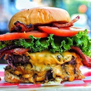 But of course, those crazy creations are just the beginning — you probably know of some INSANE ones, too. So tell us: What’s the most over-the-top burger you’ve ever eaten in America? | What's The Most Over-The-Top Burger You've Eaten In The US? Local Burger, Bbq Burger, Burger Dogs, Bbq Burgers, Gourmet Burgers, Kampot, Salisbury Steak, Burger And Fries, Beef Burgers