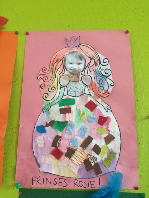 prinses maken door te schilderen en stofjes op de jurk van de prinses te kleven -Juf Emilie Summer Preschool Crafts, Summer Preschool, School Themes, Preschool Crafts, Fairy Tales, Preschool, Prince, Pre School