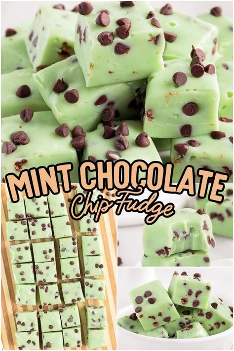 This mint chocolate chip fudge is the perfect blend of mint and chocolate, with a creamy texture that will make your taste buds tingle. Whether you’re looking for a sweet treat to enjoy yourself or a festive dessert to bring to your next party, this fudge is sure to please. Mint Chocolate Chip Fudge Recipe, Fantastic Fudge, Chocolate Chip Fudge, Chocolate Chip Mint, Mint Desserts, Homemade Fudge Recipes, Spaceships And Laser Beams, St Patricks Day Food, Mint Chocolate Chip