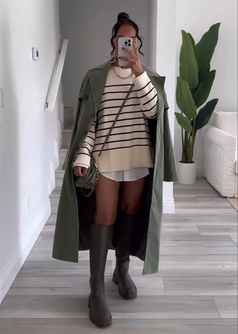 Olive Green Winter Outfits, Olive Green Dress Outfit Winter, White Autumn Outfit, Green Winter Outfits, Olive Green Dress Outfit, Autumn Outfit Inspiration, Green Dress Outfit, White Autumn, Find Your Aesthetic