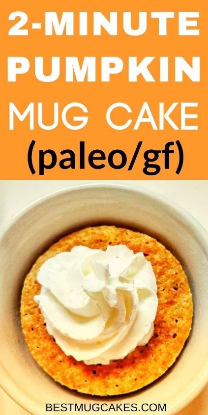 This healthy pumpkin mug cake only takes 2 minutes to make in the microwave. It’s an easy and flourless pumpkin mug cake that is paleo and gluten-free! A yummy pumpkin treat for breakfast, a snack, or a healthy dessert. This post may contain affiliate links. Please read my disclosure for more info. It’s Pumpkin Mug Muffin Time! What time is pumpkin mug muffin time exactly?Well, it’s now-o-clock, when the mornings start to feel just a teeny bit cooler, all the way u… Mug Cake Almond Flour, Almond Flour Mug Cake, Cake Almond Flour, Pumpkin Mug Cake Recipe, Pumpkin Mug Cake, Paleo Mug Cake, Banana Bread Mug, Mug Cake Healthy, Peanut Butter Mug Cakes