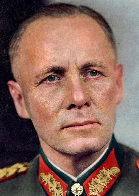 Mcal. Erwin Rommel. Colorized Historical Photos, Afrika Corps, Erwin Rommel, Desert Fox, Field Marshal, German Uniforms, German History, History Photos, German Army