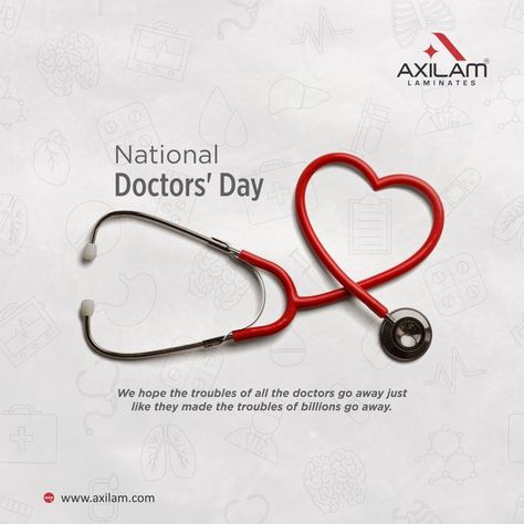 We hope the troubles of all the doctors go away just like they made the troubles of billions go away. Happy National Doctors' Day..! #Axiday #Axilam #Instalam #Laminates #LuxuryDesign #Product #catalogue #LaminateDesign #LuxuryLaminates #LaminatesCollection #Laminate #NationalDoctorsDay #NationalDoctorsDay2021 #ThankYouDoc #HeroesWhoHeal #WhiteCoat #CovidWarriors Healthcare Ads, Learn Biology, Happy Doctors Day, Canvas Art Gifts, Education Banner, National Doctors Day, The Troubles, Doctors Day, Creative Flyer Design