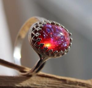 Dragons Breath Opal, favorite gemstone! Dragons Breath Fire Opal, Art Nouveau Engagement Ring, Dragons Breath Opal, Jelly Opal, Silver Jewelry Cleaner, Dragons Breath, Floral Engagement Ring, Fire Opal Ring, Jewelry Bracelets Silver