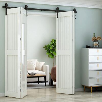 Interior barn door hardware