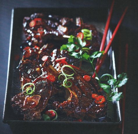 Sweet and Sticky, aisian style lamb chops pic Lamb Rib Chops, Lamb Leg Recipes, Goat Recipes, Chicken Ranch Pasta, Homemade Chinese Food, Lamb Chop Recipes, Lamb Chop, Lamb Ribs, Asian Sauce