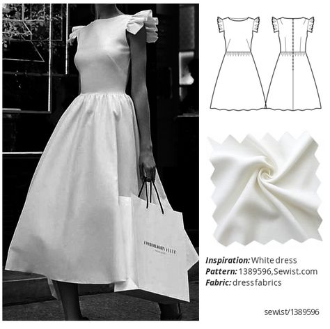 Sewist Patterns, Bridesmaid Skirt And Top, Clothing Sewing Patterns, White Dress Women, Sabrina Neckline, Dresses Patterns, Bridesmaid Skirts, Diy Clothes Design, Cute Dress Outfits