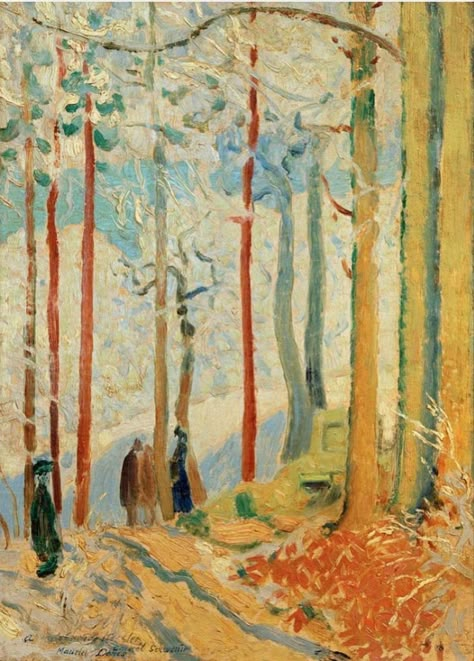 Maurice Denis (1870-1943) Maurice Denis, Oil Painting Frames, Art Folder, Walk In The Woods, May 13, Wall Artwork, Contemporary Paintings, In The Woods, Artist Art