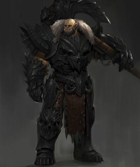 Orc Armor, Dnd Orc, Chosen Ones, Orc Warrior, Warcraft Characters, Warcraft Art, Fantasy Races, Dungeons And Dragons Characters, Dungeons And Dragons Homebrew