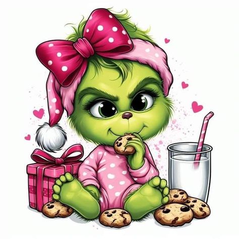 Grinch Bebe, Christmas Cartoon Pictures, The Grinch Pictures, Grinch Printable, Grinch Drawing, Betty Boop Posters, Grinch Images, Baby Grinch, Tattoos With Kids Names